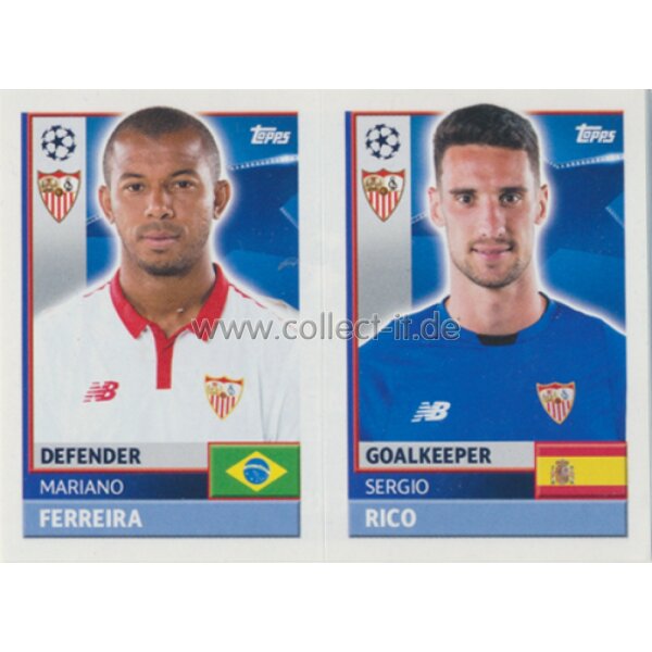 CL1617 - Sticker - SEV04+05 - Mariano Ferreira+Sergio Rico [Sevilla FC]