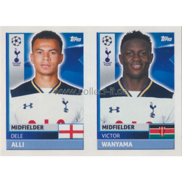 CL1617 - Sticker - TOT12+13 - Dele Alli+Victor Wanyama [Tottenham Hotspur]