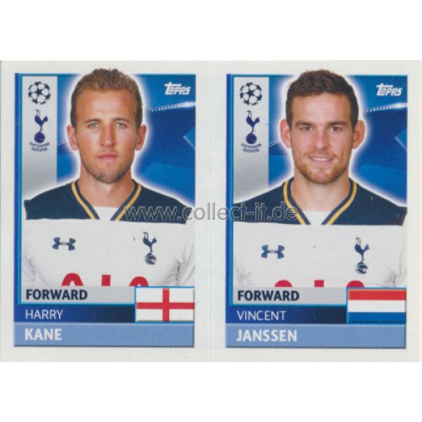 CL1617 - Sticker - TOT18+19 - Harry Kane+Vincent Janssen [Tottenham Hotspur]