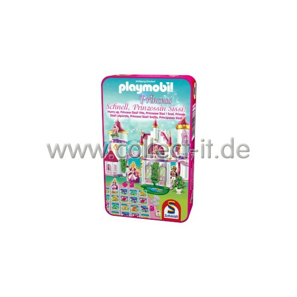 Schmidt Spiele 51287 - Bring-Mich-Mit-Spiel in Metalldose - Playmobil, Princess, Schnell, Prinzessin Sissi!