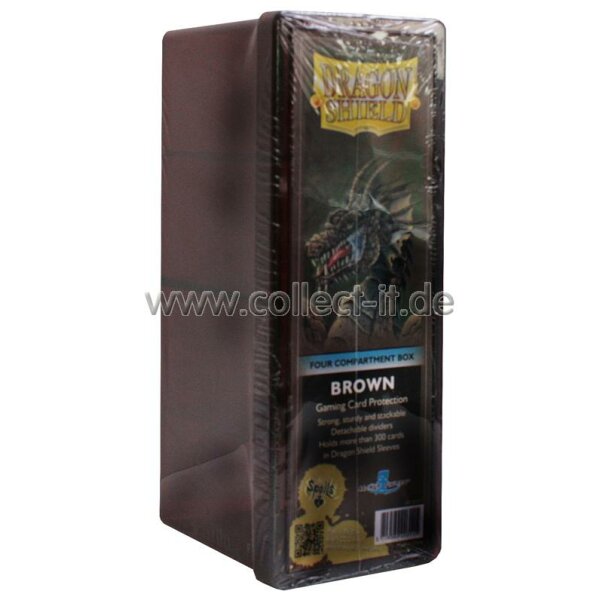 Dragon Shield - Four Compartment Card Box - Braun