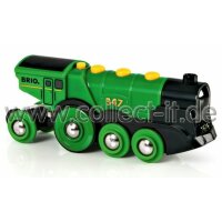 BRIO 63359300 - Grüner Gustav Batterielok