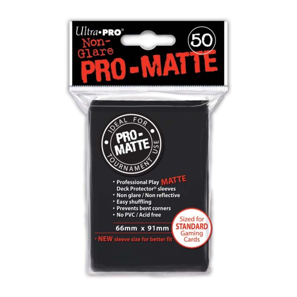 Ultra Pro - Non-Glare Pro-Matte Sleeves - 50 stk. - Black