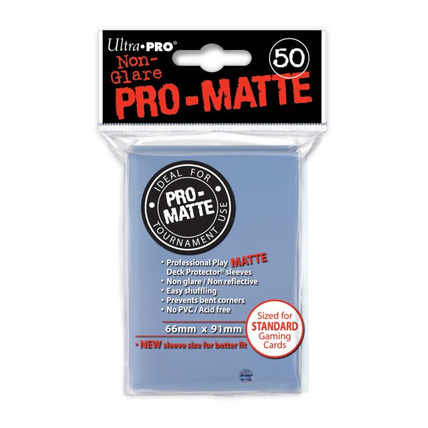 Ultra Pro - Non-Glare Pro-Matte Sleeves - 50 stk. - Clear