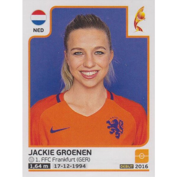 Sticker 28 - Jackie Grioenen - Niederlande - Frauen EM2017