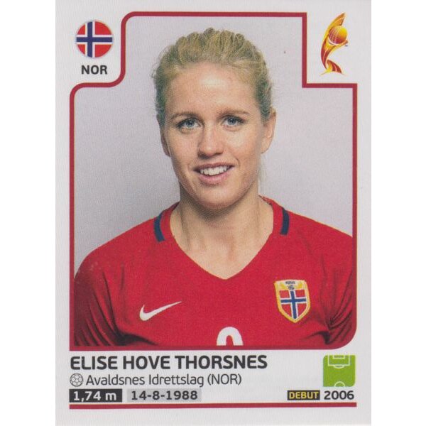 Sticker 51 - Elise Hove Thorsnes - Norwegen - Frauen EM2017