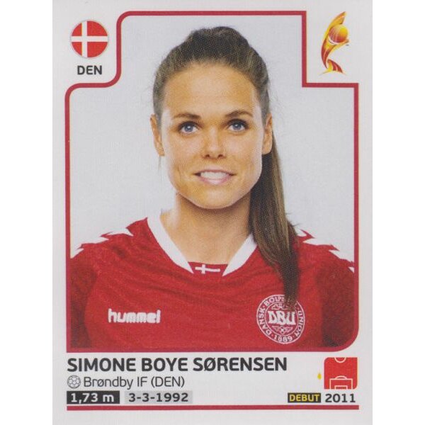 Sticker 62 - Simone Boye Sorensen - Dänemark - Frauen EM2017