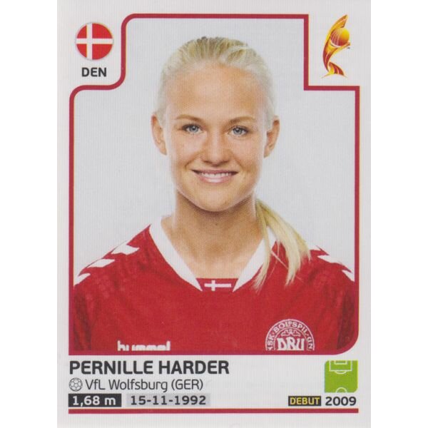 Sticker 72 - Pernille Harder - Dänemark - Frauen EM2017