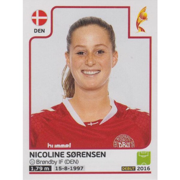 Sticker 73 - Nicoline Sorensen - Dänemark - Frauen EM2017