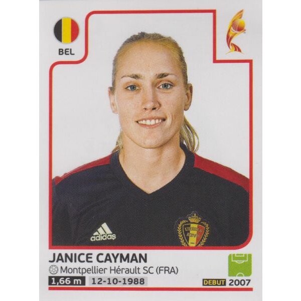 Sticker 94 - Janice Cayman - Belgien - Frauen EM2017