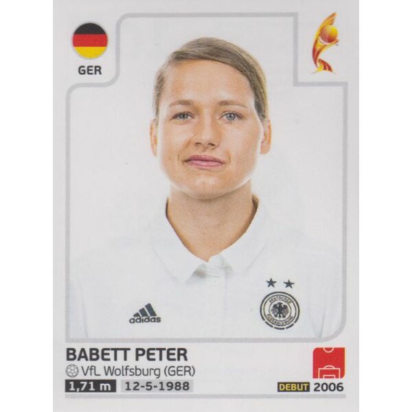 Sticker 100 - Babett Peter - Deutschland - Frauen EM2017