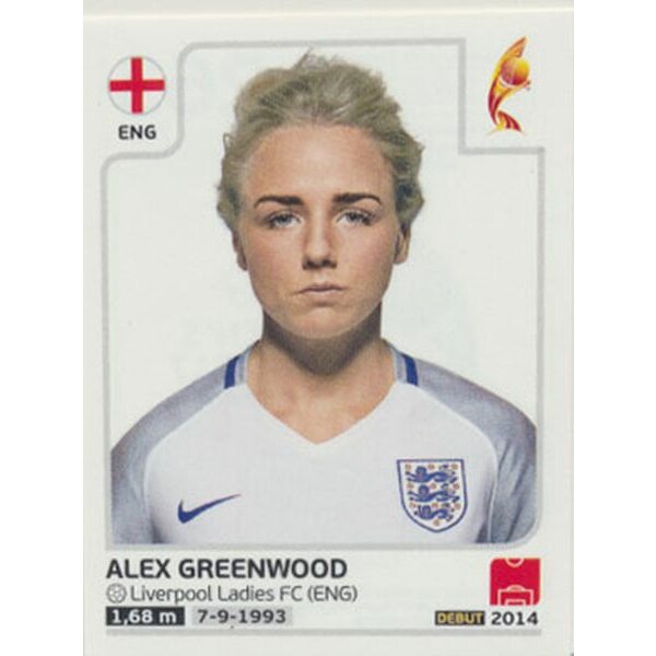 Sticker 263 - Alex Grennwood - England - Frauen EM2017