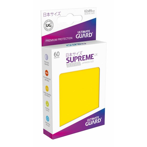 Ultimate Guard Supreme UX Sleeves Japanische Größe Gelb (60)