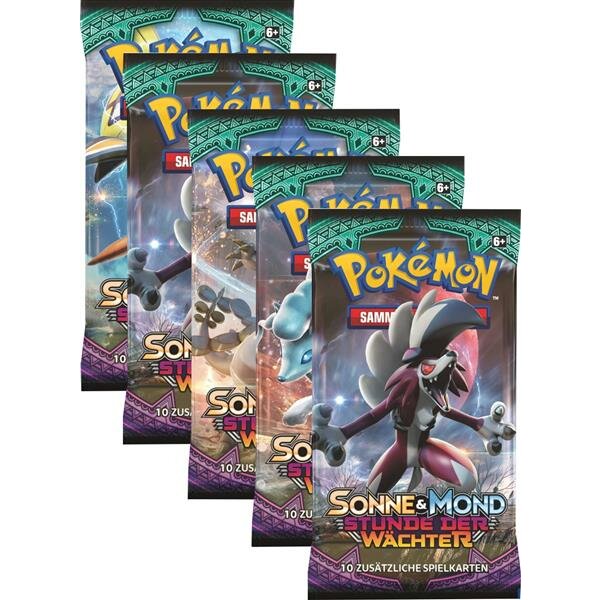 Pokemon Sonne & Mond - Serie 2 - Stunde der Wächter - 5 Booster - Deutsch