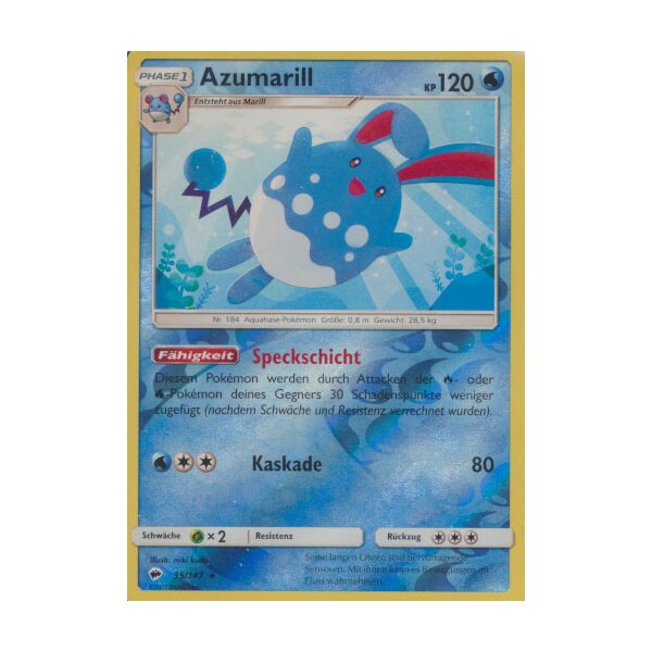 35/147 Azumarill - Reverse Holo - Nacht in Flammen