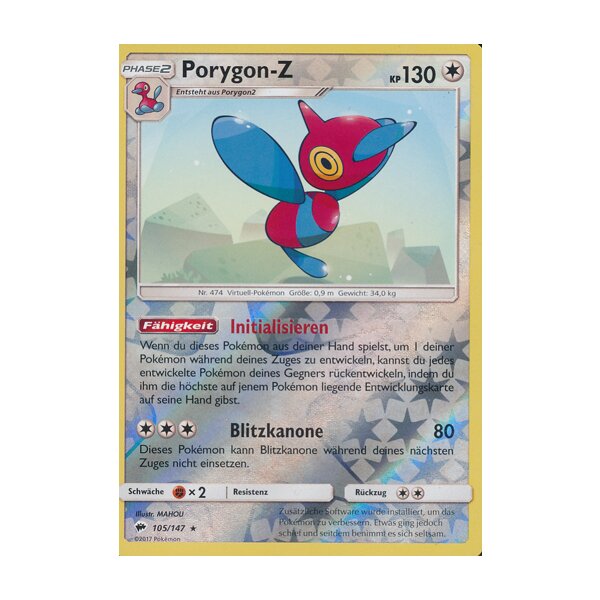 105/147 Porygon-Z - Reverse Holo - Nacht in Flammen