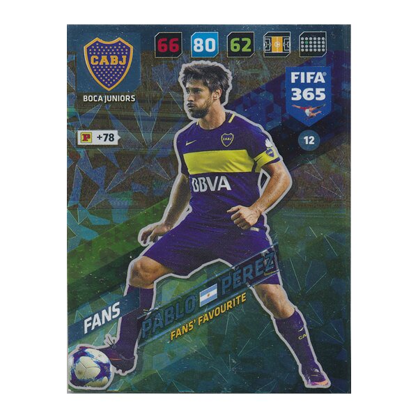 Fifa 365 Cards 2018 - 012 - Pablo Pérez - Boca Juniors - Fans