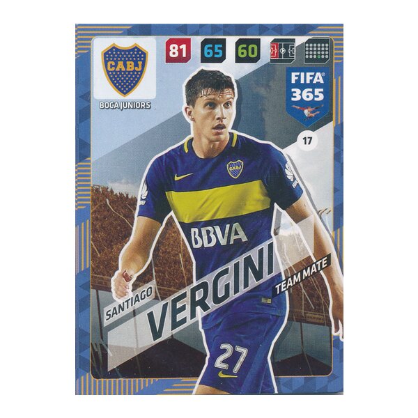 Fifa 365 Cards 2018 - 017 - Santiago Vergini - Boca Juniors