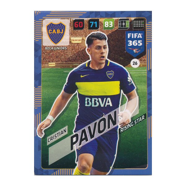 Fifa 365 Cards 2018 - 026 - Cristian Pavón - Boca Juniors - Rising Star