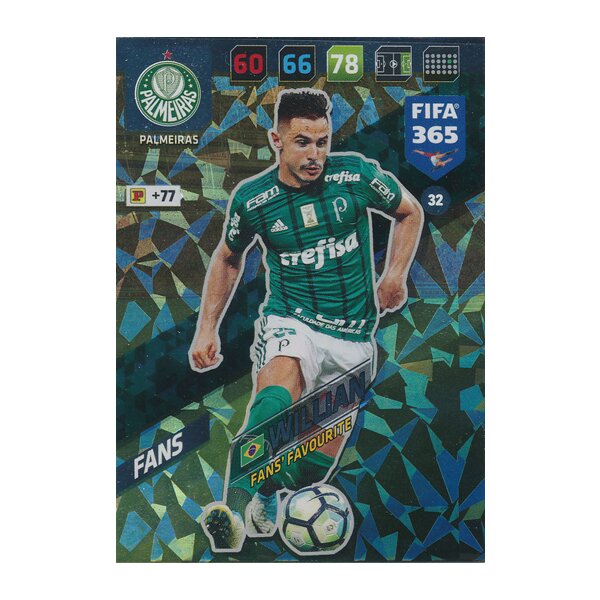 Fifa 365 Cards 2018 - 032 - Willian - Palmeiras - Fans