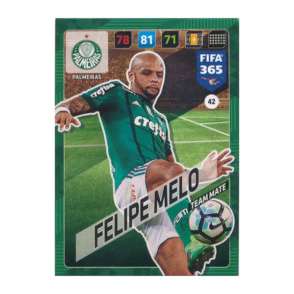 Fifa 365 Cards 2018 - 042 - Felipe Melo - Palmeiras