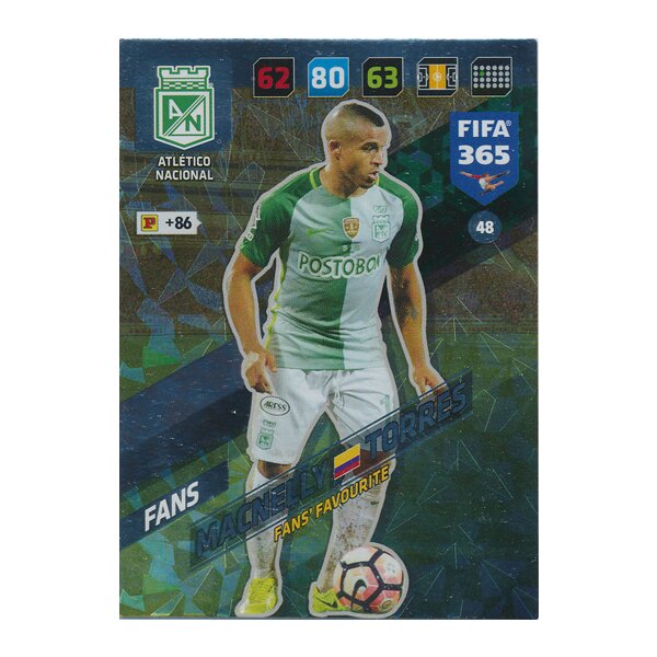 Fifa 365 Cards 2018 - 048 - Macnelly Torres - Atlético Nacional - Fans