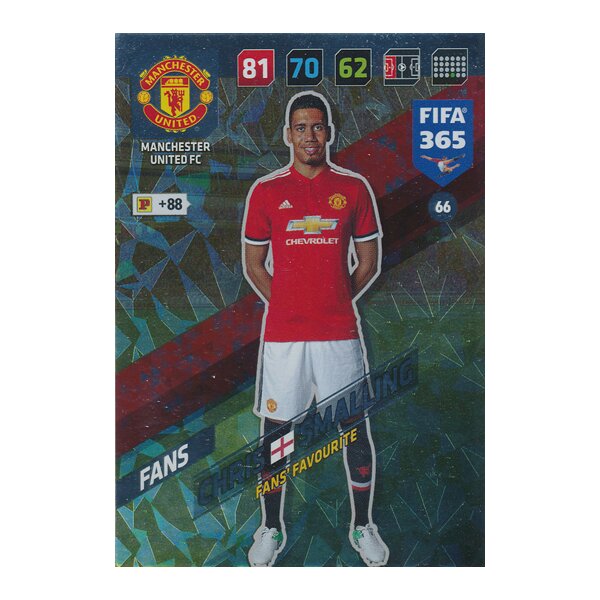 Fifa 365 Cards 2018 - 066 - Chris Smalling - Manchester United FC - Fans