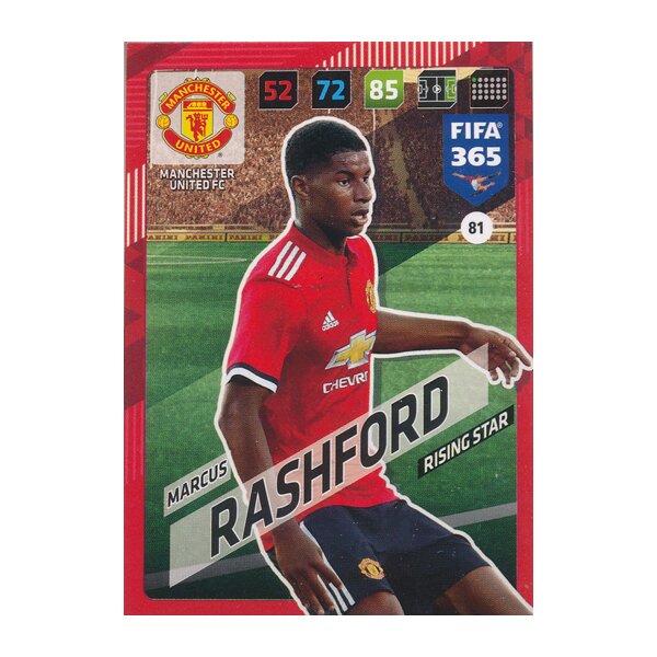 Fifa 365 Cards 2018 - 081 - Marcus Rashford - Manchester United FC - Rising Star