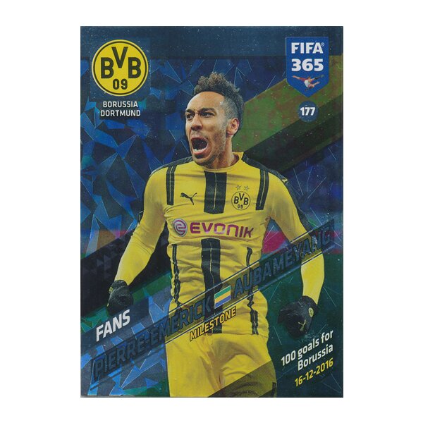 Fifa 365 Cards 2018 - 177 - Pierre-Emerick Aubameyang - Borussia Dortmund - Fans