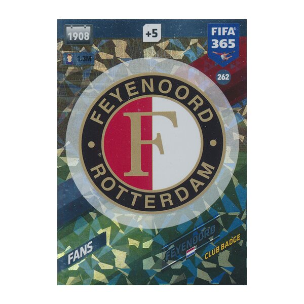 Fifa 365 Cards 2018 - 262 - Feyenoord Badge - Feyenoord - Fans