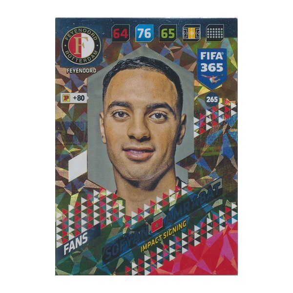 Fifa 365 Cards 2018 - 265 - Sofyan Amrabat - Feyenoord - Impact Signing