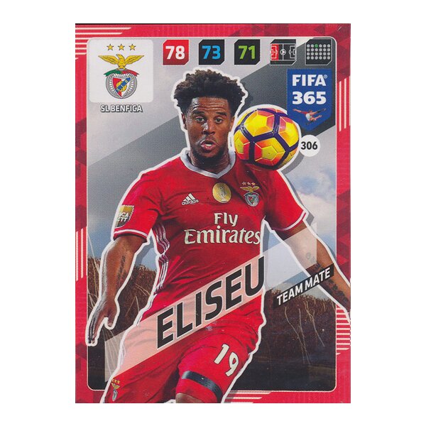 Fifa 365 Cards 2018 - 306 - Eliseu - SL Benfica