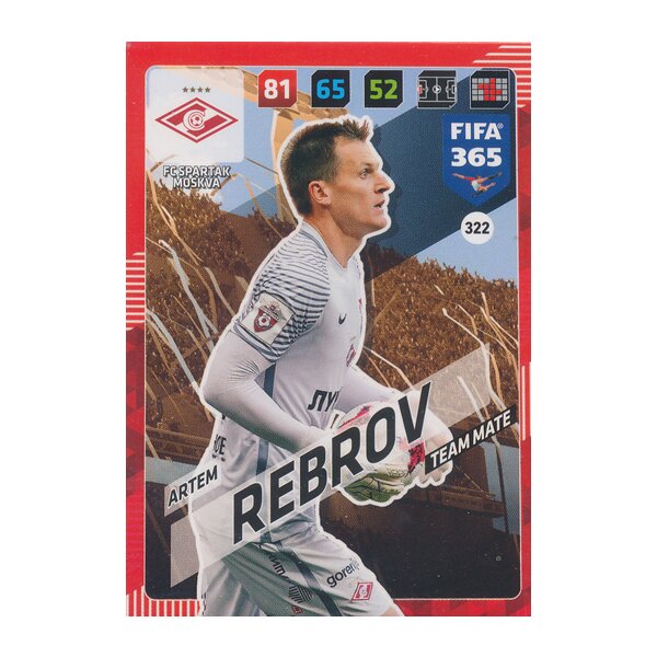 Fifa 365 Cards 2018 - 322 - Artem Rebrov - FC Spartak Moskva