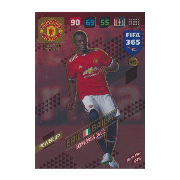 Fifa 365 Cards 2018 - 415 - Eric Bailly - Power UP - Defensive Rocks