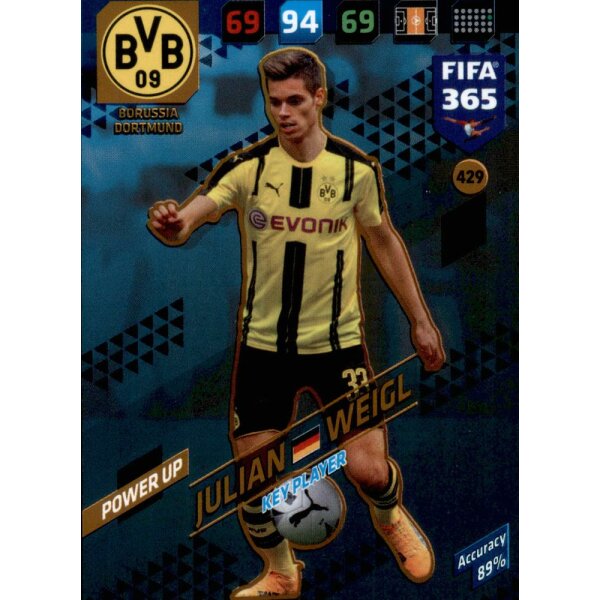 Fifa 365 Cards 2018 - 429 - Julian Weigl - Power UP - Key Players