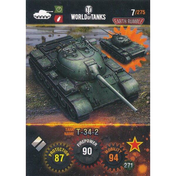 Nr. 7 - World of Tanks - T-34-2 - Nation und Tank cards