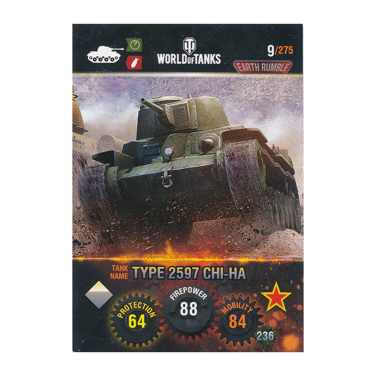 Nr 9 World Of Tanks Type 2597 Chi Ha Nation Und Tank Cards 0 99