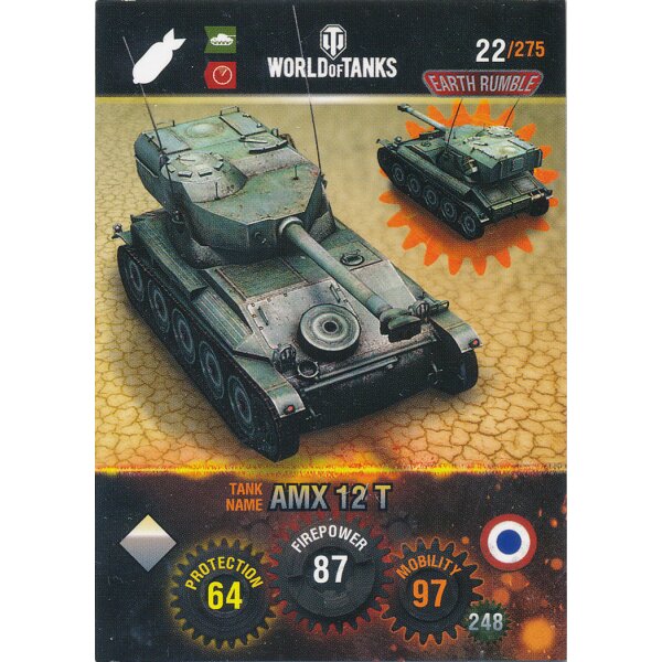 Nr. 22 - World of Tanks - AMX 12 T - Nation und Tank cards