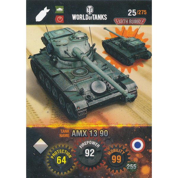 Nr. 25 - World of Tanks - AMX 13 90 - Nation und Tank cards