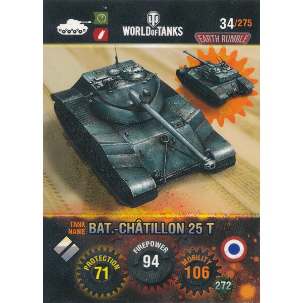 Nr. 34 - World of Tanks - BAT.-Chatillon 25 T - Nation und Tank cards