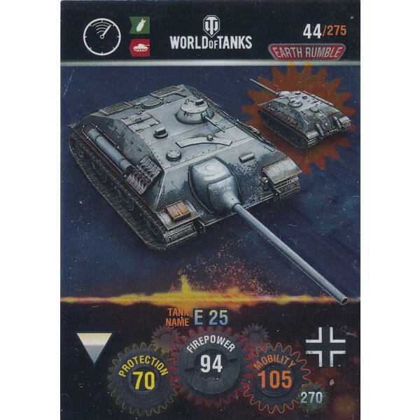 Nr. 44 - World of Tanks - E 25 (Metal card) - Nation und Tank cards