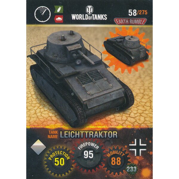 Nr. 58 - World of Tanks - Leichttraktor - Nation und Tank cards