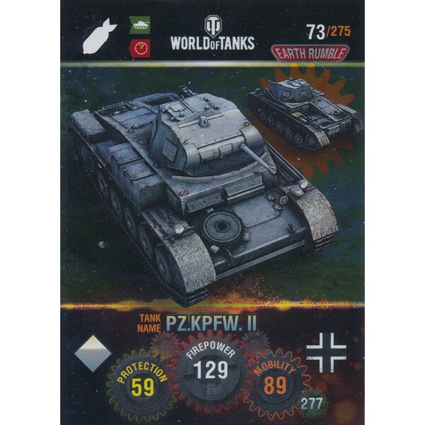 Nr. 73 - World of Tanks - PZ.KPFW.II (Metal card) - Nation und Tank cards