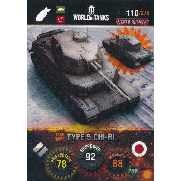 Nr. 110 - World of Tanks - Type 5 - Nation und Tank cards