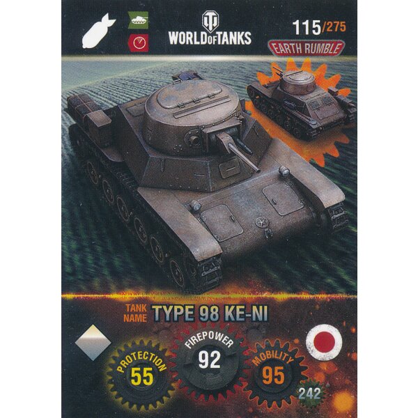 Nr. 115 - World of Tanks - Type 98 KE-NI - Nation und Tank cards