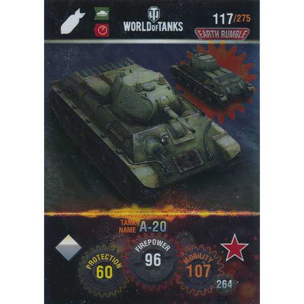 Nr. 117 - World of Tanks - A-20 (Metal card) - Nation und Tank cards