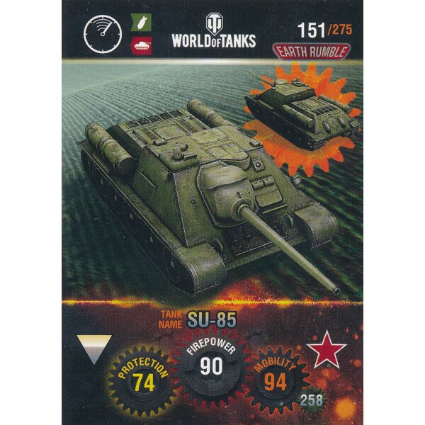Nr. 151 - World of Tanks - SU-85 - Nation und Tank cards