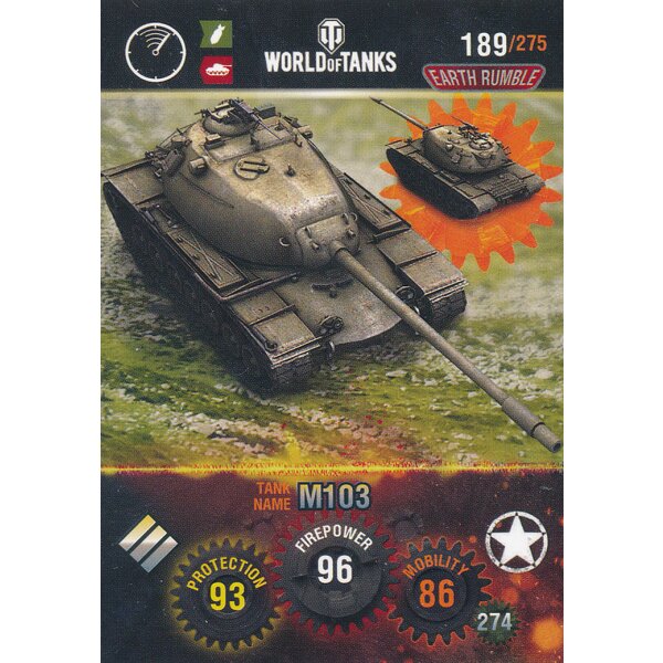 Nr. 189 - World of Tanks - M103 - Nation und Tank cards