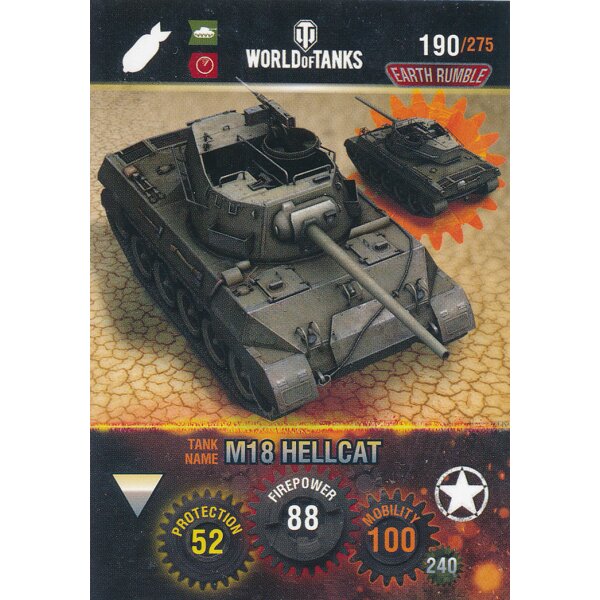 Nr. 190 - World of Tanks - M18 Hellcat - Nation und Tank cards