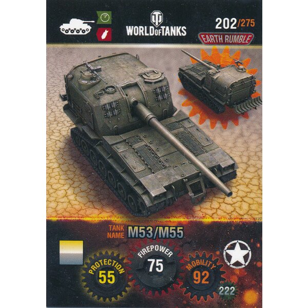 Nr. 202 - World of Tanks - M53/M55 - Nation und Tank cards